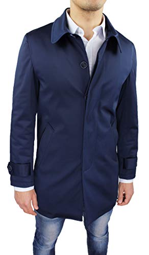 formale ed elegante Evoga Soprabito uomo Class blu giaccone cappotto elegante formale (S)