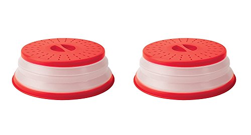 Best Collapsible Microwave Cover & Colander (2 Pack) - Cover Your Dish in