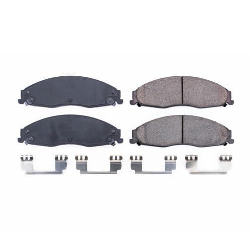 Image of PowerStop Front Brake Pads for Cadillac CTS 2003-07 | Cadillac STS 2005-08 - Z17 Ceramic Brake Pads with Installation Hardware, 17-921