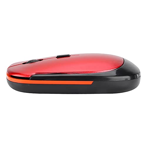 Silent Wireless Mouse, 2,4 GHz Wireless Optical Mouse, 1200 DPI, 6 toetsen, Ultra Slim Wireless Mouse voor PC Computer, laptop, Mac OS, XP (rood) - Afbeelding 6