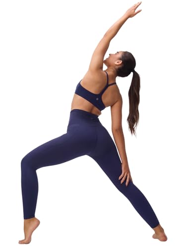 Image of Womens Y Back Padded Sports Bra Strappy U Neck Butter Soft Low Impact Workout Bras Yoga Pilates Walking