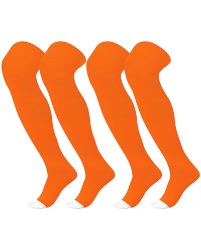 Image of Panitay 2 Pairs Over The Knee Baseball Socks High Football Softball Socks Sport Extra Long for Boys Girls Youth Women Men