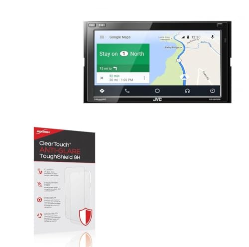 BoxWave Screen Protector Compatible With JVC KW-M845BW - ClearTouch Anti-Glare ToughShield 9H (2-Pack), Anti-Glare 9H Tough Flexible Film Screen Protector