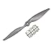 uxcell RC Propellers CW 10x5 Inch 2-Vane for Airplane Nylon Gray with Adapter Rings