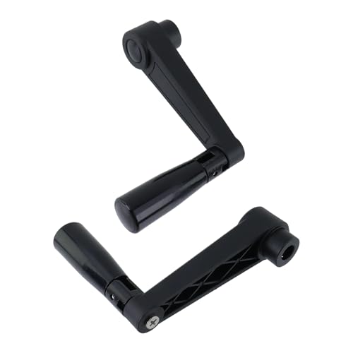 Image of 2 Set 5 Inch Nylon Crank Handle for Industrial Machine Tools | 12mm Round Hole, Foldable Rotatable Structure, Machinery, Construction, Furniture Repair, Woodworking Cutting