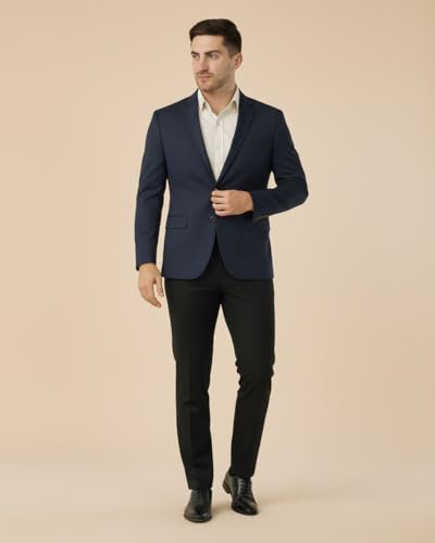 Image of SaintX Men's Formal Blazer | Fully Lined | Slim Fit | Professional Jacket | Premium Business Formal Suit | Office | Wedding | All Purpose