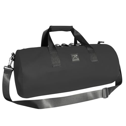 Rothco Waveguard Waterproof Duffle Bag – Dry Storage Duffel Hiking Boating Kayaking Canoeing Travel Beach Sack - Black