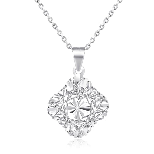 Onrkbzw 925 Sterling Silver Hand Woven Clover Necklace for Women - image 1