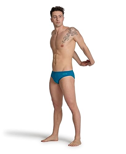 Image of Arena Men's Team Solid Swim Brief MaxLife Athletic Swimwear Professional Swimsuit Bathing Suit