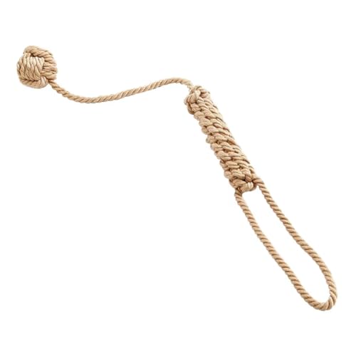 hehuanbj Rope Flogger Whip Hand-Woven Hemp Rope Horse Training Whip with Rope Ball