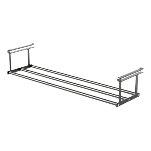 Cesta Colgante De Metal,Cesta para Debajo del Estante,Cesta De Almacenamiento para Debajo,Ajustable,FáCil InstalacióN,para Armarios De Cocina Armarios Roperos Escritorios