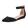 DREAM PAIRS Women’s Low Wedge Ankle Strap Flats Shoes
