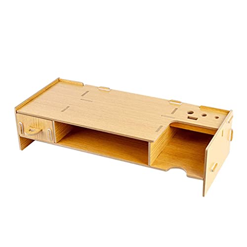 Base para computadora y monitor elevadora HBJWOV Natural miniatura 1