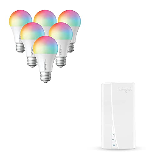 Sengled Smart Light Bulb Color Changing Bundle with Sengled Smart Home Hub, Work with Alexa, Google Home, SmartThings, IFTTT, Zigbee Smart LED Bulb and Zgbee Smart Hub, 7 Pack