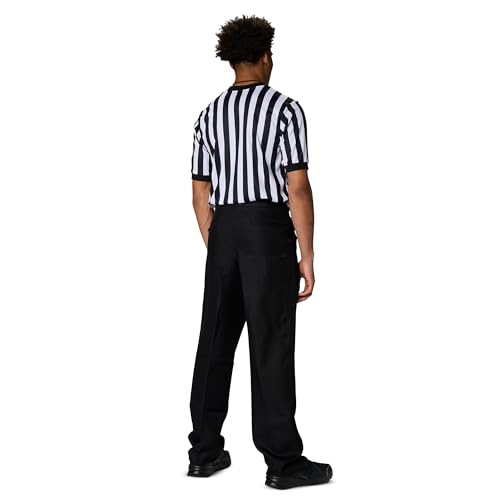 Image of CHAMPRO Basketball Referee Officials Dri-Gear Black White Jersey Shirt XS-3XL
