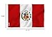 Anley Fly Breeze 3x5 Foot Peru Flag - Vivid Color and Fade proof - Canvas Header and Double Stitched - Peruvian National Flags Polyester with Brass Grommets 3 X 5 Ft
