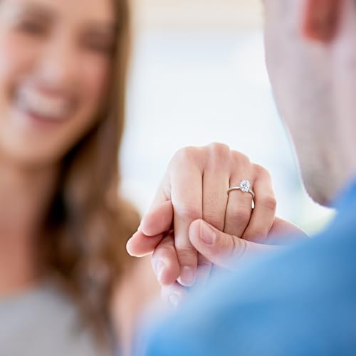 3CT Oval Cut Moissanite Engagement Rings For Women Lab Diamond Wedding Band 925 Sterling Silver Solitaire 18K Gold Plated Promise Rings For Her D Color VVS1 Anniversary Ring Size 4-11 5