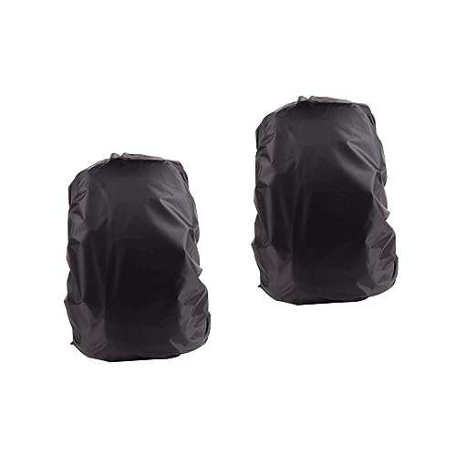 VANZACK 2pcs Unisex Backpack Rain Cover Waterproof Shoulder Bag Cover for Hiking Camping Portable Raincoat Mud Guard Nylon Material Adjustable Buckle
