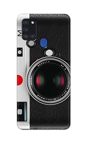 Image of Printed Hard Back Cover Case for Samsung Galaxy A21s Back Cover (Vintage Camera) -702