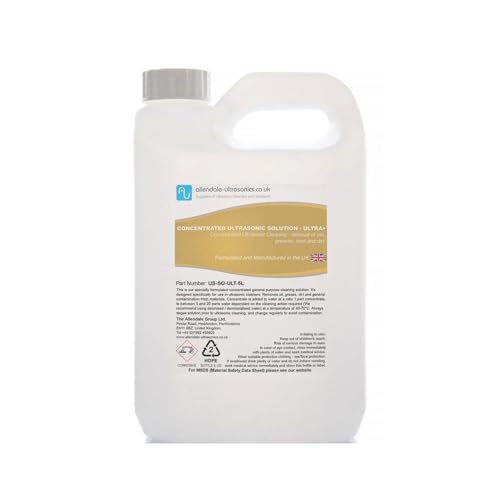 Allendale Ultrasonics 5L litre Concentrated Ultrasonic Cleaner Solution fluid liquid - General Purpose, Non-Hazardous Degreaser and Dirt Remover