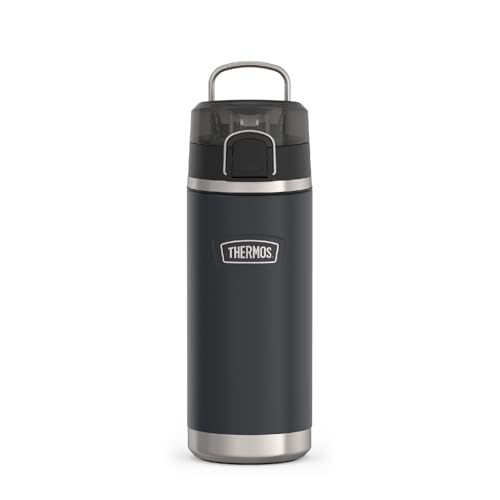 THERMOS ICON SERIES, Water Bottle with Spout - 18 Ounce, Granite - Stainless Steel Vacuum Insulated Water Bottle with Lid