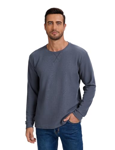 Image of 3 Pack Mens Waffle Shirts Long Sleeve Casual T-Shirt