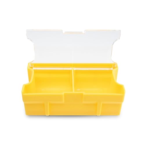 Plano Edge Terminal Medium Hook Retainer Box, Yellow, 2-Pack, Includes Hook Retainer Tackle Tray, Fishing Storage