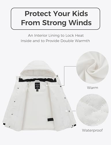 Image of wantdo Boys' Winter Coat Thick Puffer Jacket Snow Wear With Removable Hood