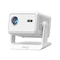 ?Officially-Licensed APP & 1800 ANSI?Smart Mini Projector with WiFi and Bluetooth 4K Support, VOPLLS Auto Focus/ Keystone Outdoor Portable Movie Phone Video Proyector for Bedroom/Home/Wall/Ceilling