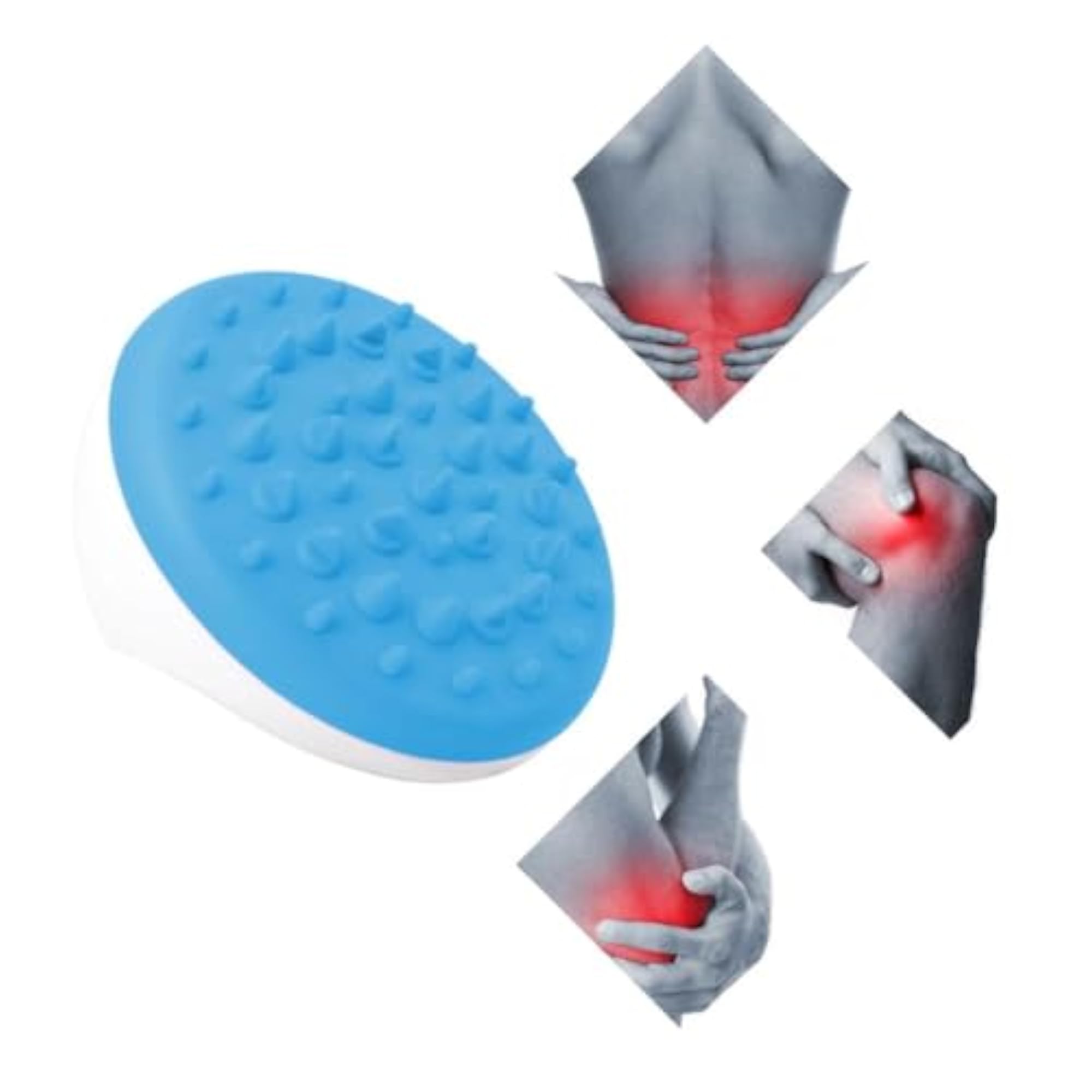 Anti Cellulite Silicone Massage Glove, 2X Scrub Blue