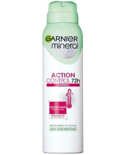 Garnier Action Control Thermic Spray 72h Anti-Heat Peaks Protection Anti-Perspirant 0% Alcohol allow the skin to breathe and keep it dry and clean throughout the day 150 ml. x 6 (Pack of 6)