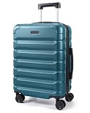 LIGHT FLIGHT Carry On Luggage 22x14x9 Airline Approved Suitcase,Teal Blue