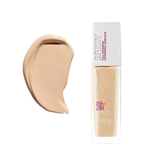 Maybelline Super Stay Full Coverage Liquid Foundation Active Wear Makeup, Up To 30Hr Wear, Transfer, Sweat & Water Resistant, Matte Finish, Classic Ivory, 1 Count #TOP10