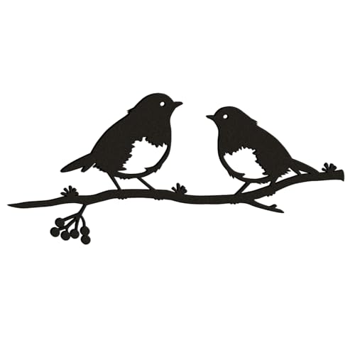 Reagia Robin Metal Bird, Metal Garden Birds, Rustic Robin Garden Ornament, Metal Robin Tree Art,...