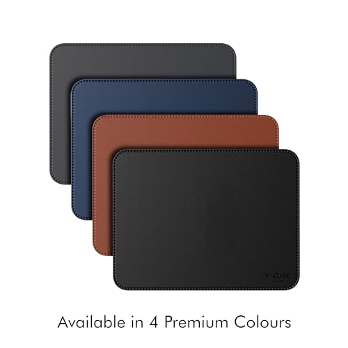 V-CUBE DESIGNS Premium Vegan Leather Mouse Pad |25X21cm| 2.4mm Thick(Padded)|Stitched, Reversible use, Splash-Proof, Anti-Skid for Gaming,... - Image 6