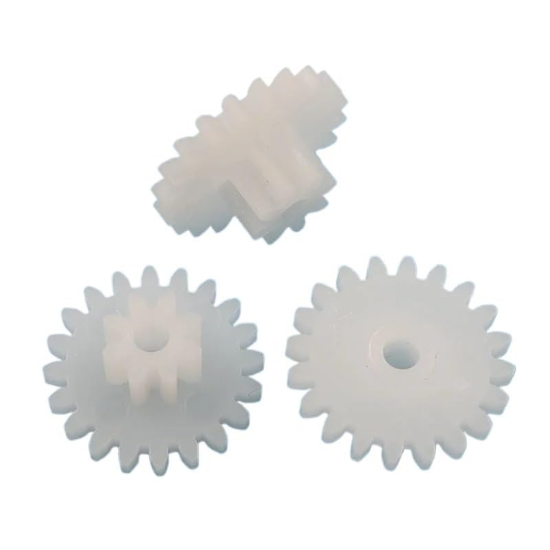 Shaft Pinion 10pcs Plastic 20082B 0.6 Module 8 Teeth 20 Teeth Straight Teeth Double Layer Gear 2mm Loose Fit 0.6M 8T 20T Bilayer Gear Motor Transmission