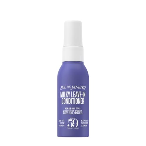 Sol de Janeiro Milky Leave-In Conditioner | Fights Frizz | Detangles | Heat Protection Spray For Hair | Vegan Formula (2.03 Ounce Cheirosa 59)