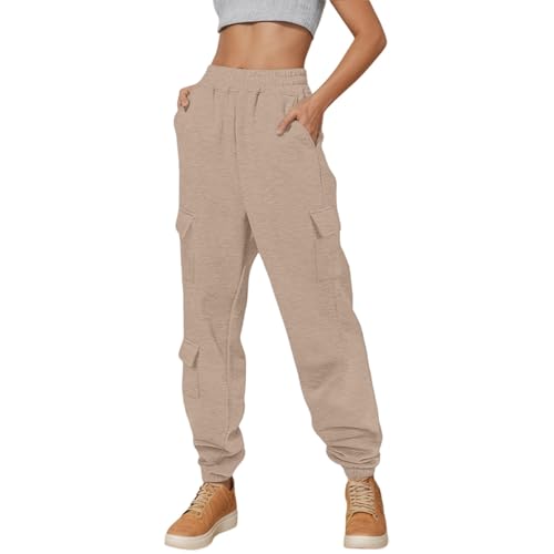 Pantalones holgados para mujer, pantalones cargo de cintura alta, pantalones elásticos para mujer, transpirables, tallas grandes, pantalones cargo largos, Y2k, verano, elegantes, pantalones de trabajo