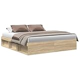 vidaXL Estructura de Cama, Roble Sonoma 200X200 cm