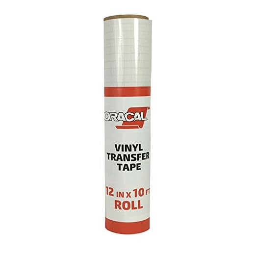 ORACAL 12" X 10' Feet Roll Clear Transfer Tape w/Grid for Adhesive Vinyl | Vinyl Transfer Tape for Cricut, Silhouette, Cameo. Application Paper Transfer Tape Rolls