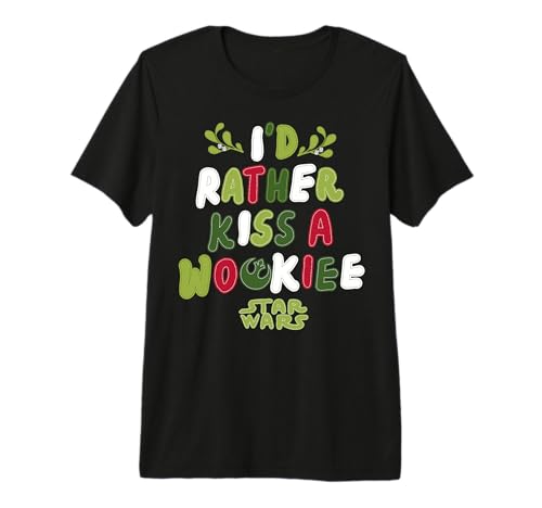 T-shirt Stitch Star Wars Noël en coton premium noir pour adulte