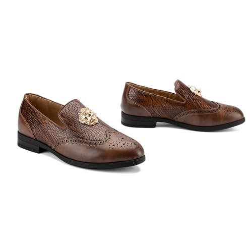 JITAI Boy's Formal Dress Shoes Slip-On Loafers Shoes for Baby Tuxedo Shoes4