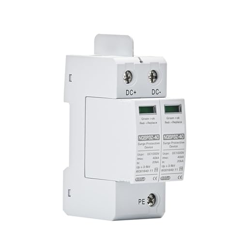 Protector contra sobretensiones DC 500V 2P para sistemas solares fotovoltaicos