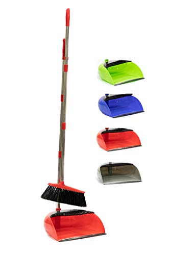 TDBS The Dustpan and Brush Store Ensemble Pelle Balayette à Long Manche pour Hall d’entrée (Rouge)