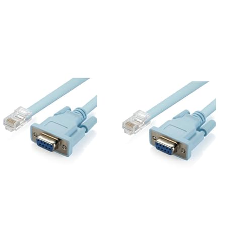 Wsikafxn 2X USB �R���\�[�� �P�[�u�� RJ45 Cat5 �C�[�T�l�b�g 232 DB9 COM �|�[�g �V���A�� ���X ���[���I�[�o�[ ���[�^�[ �l�b�g���[�N �A�_�v�^�[ �P�[�u�� 1.8M