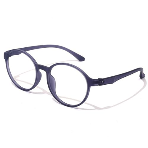 Monture de lunettes rondes rétro hommes femmes : verres transparents TR90 anti-lumière bleue