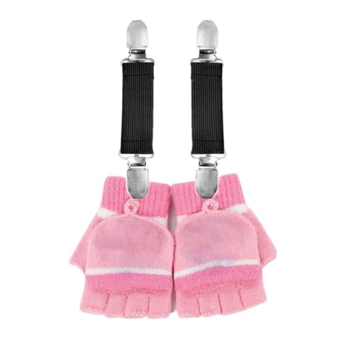 Homoyoyo Adjustable Nonslip Glove Clips for Boys and Girls 4-Piece Set of Anti-Lost Mittens Holders Elastic Clips for Toddlers and Children for Winter Activities4