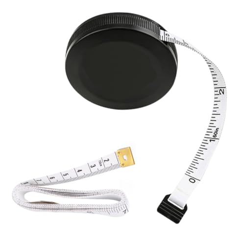 HYTROVE ミニ軽量ポータブル丸型巻尺 柔軟なテープ測定ツール 点黒 白家用計測器 簡単操作で持ち運び便利