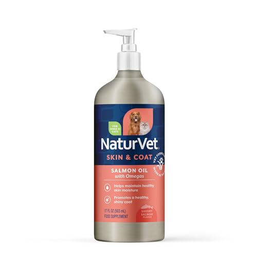 NaturVet UNSCENTED SALMON OIL Omega 3 & 6 Fatty Acids...