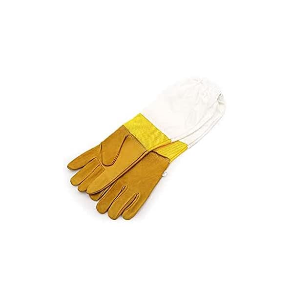 Ying Imker-Handschuhe, große Imkerschutzhandschuhe für Männer und Frauen, mit belüfteten Ärmeln, goldfarben